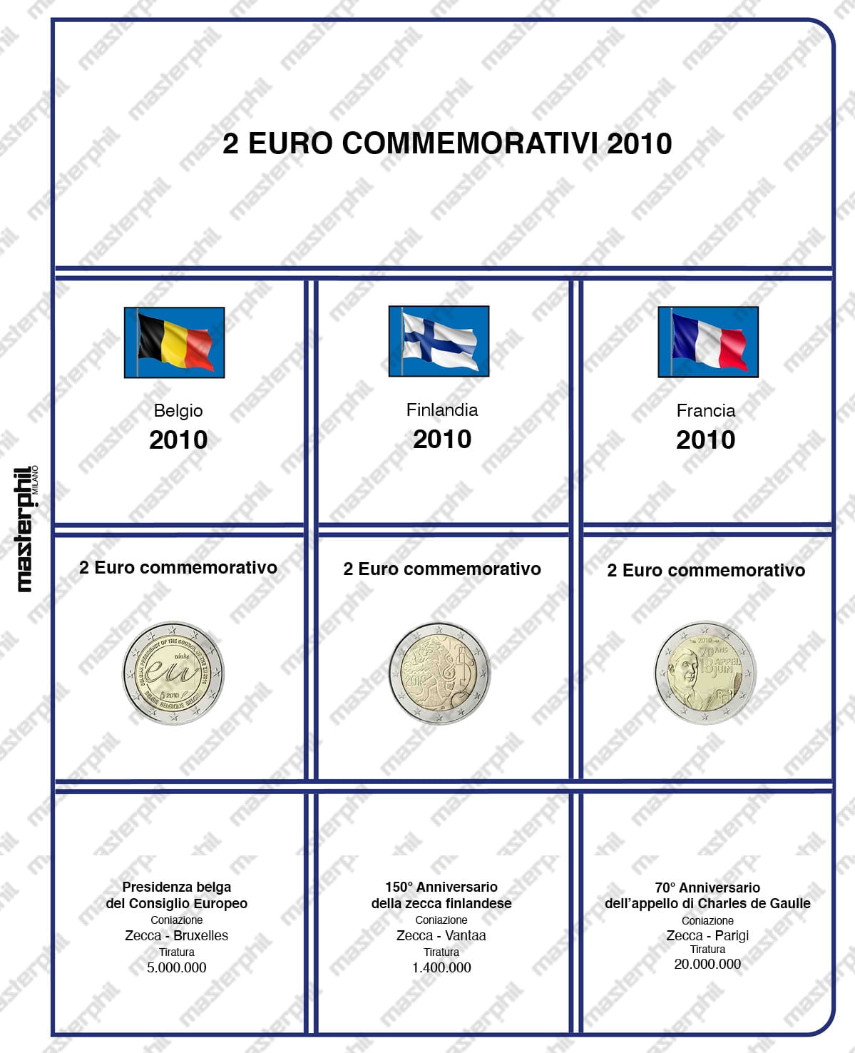Album JUNIOR raccoglitore per seriette Masterphil Raccoglitori - Euro  commemorativi, monete e francobolli rari - EuroAnticaPorta